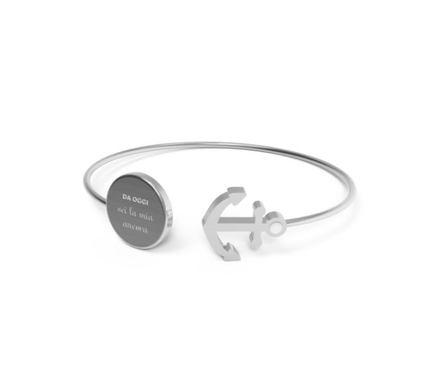 Bracciale 10 Buoni Propositi silver DA OGGI sei la mia ancora - B5475