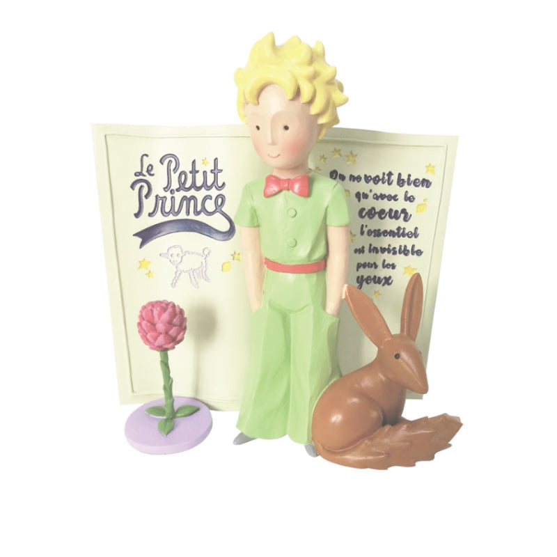 Statua Il Piccolo Principe con Rosa e Libro (Enesco) - 525508