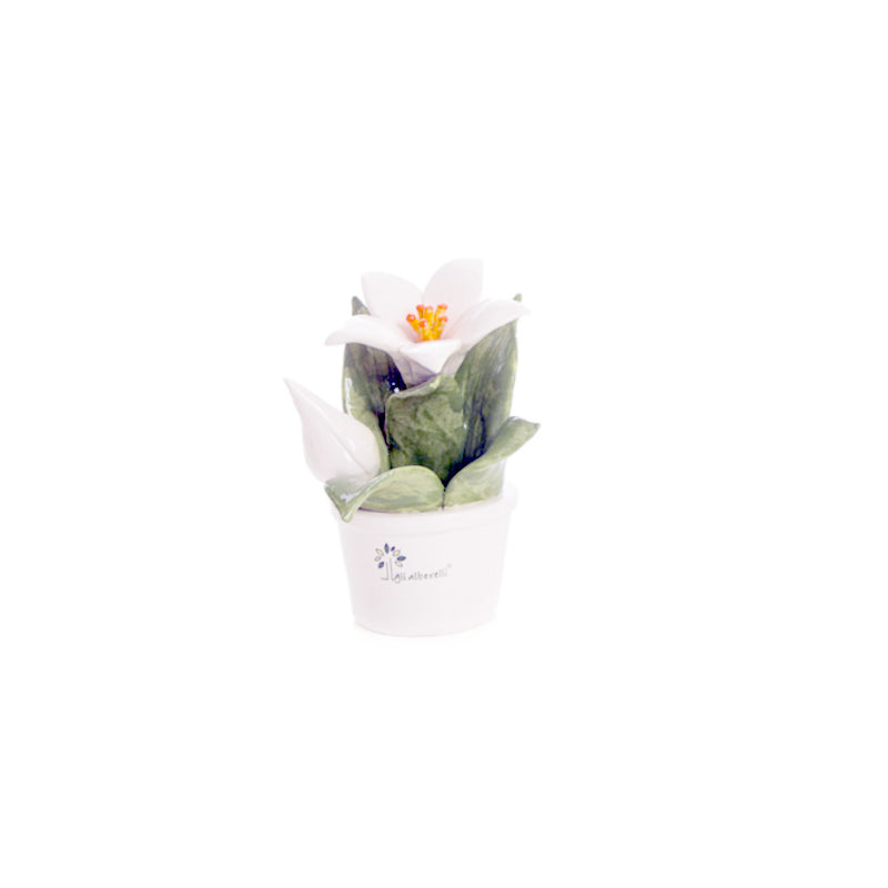 Profumotta con decoro fiore giglio gli Alberelli (capodimonte) - 0160GL