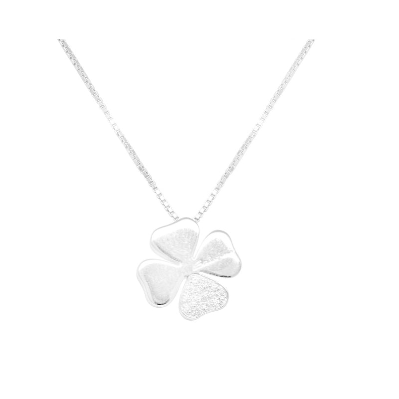 collana Quadrifoglio oro bianco 18 Kt Salvini (Damiani) col. Segni - 20030768