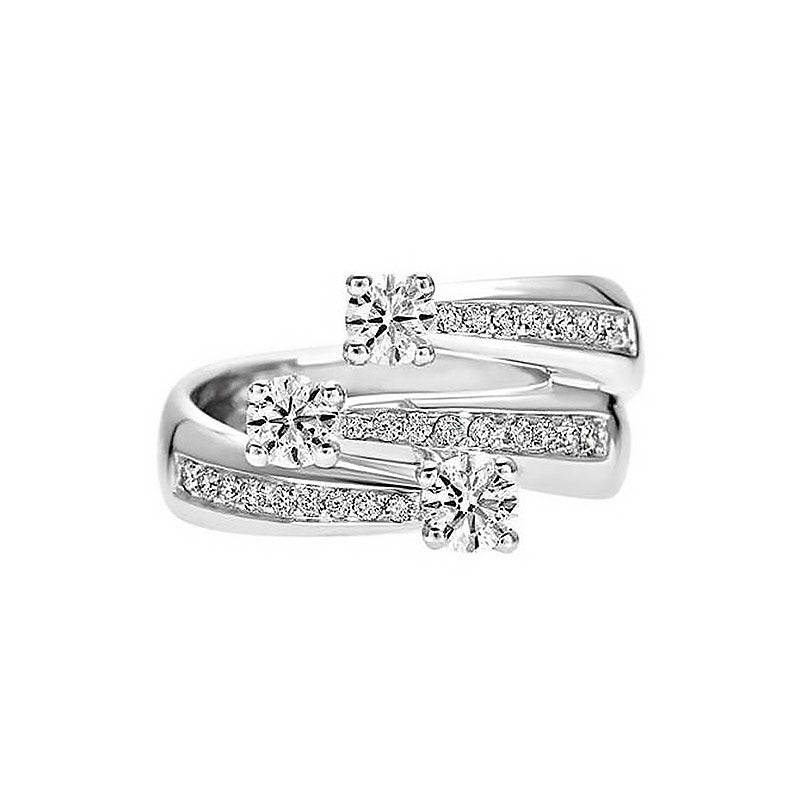 Anello trilogy in oro bianco 18 KT Recarlo - Collezione Eternity