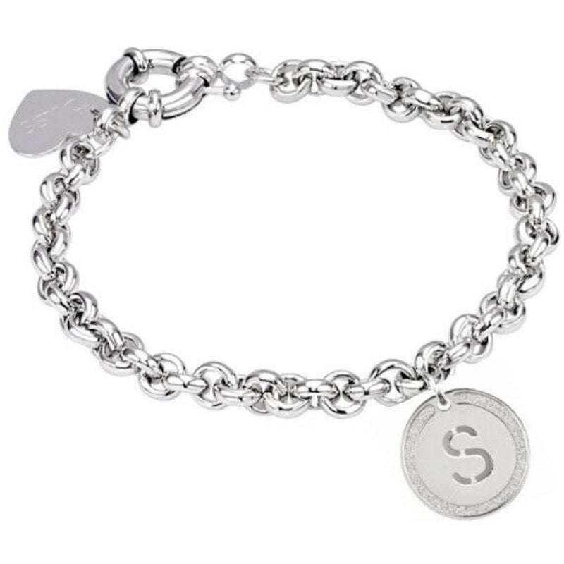 Bracciale in Ottone Silver e Glitter LETTERA S - LOVE LETTERS (Bliss) - 20073689