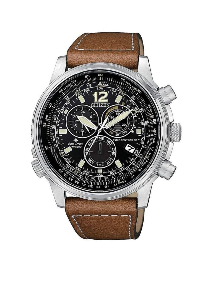 Orologio Citizen Radiocontrollato CB5860-27E Crono Pilot uomo 45 mm
