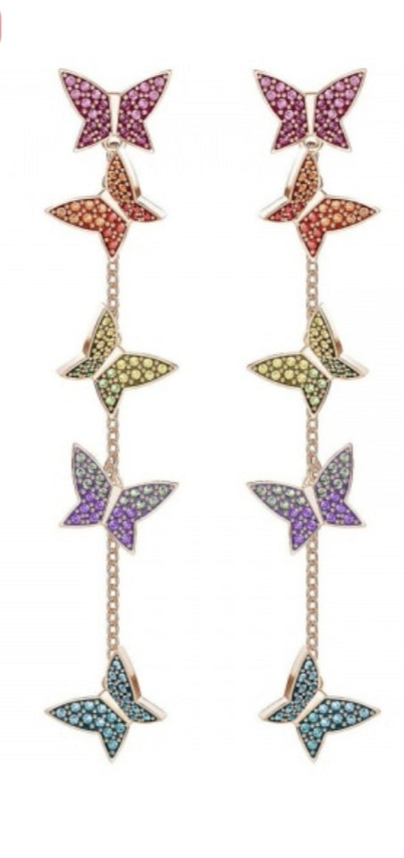 Swarovski orecchini pendenti Lilla farfalle multicolore