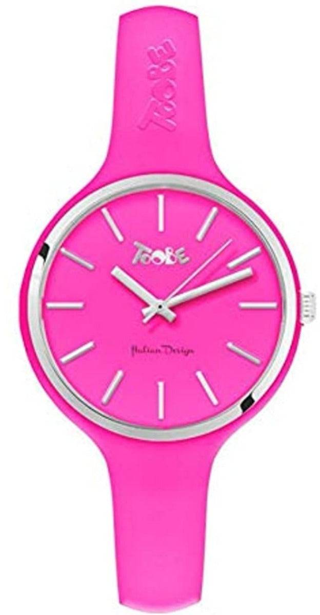 Orologio TOOBE Boccadamo in silicone anallergico fucsia e ghiera silver