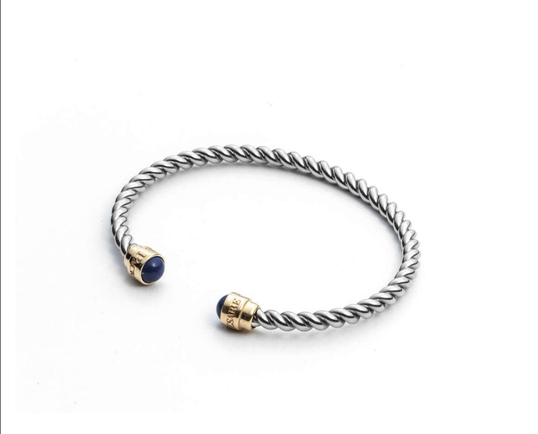 bracciale Cesare Paciotti acciaio con onice blu
