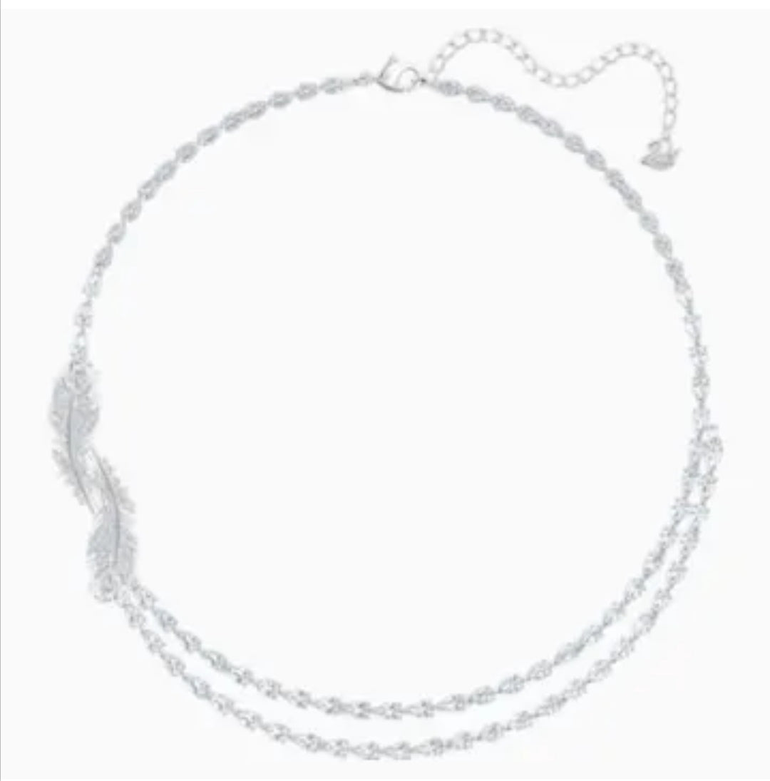 COLLANA NICE, BIANCO, PLACCATURA RODIO