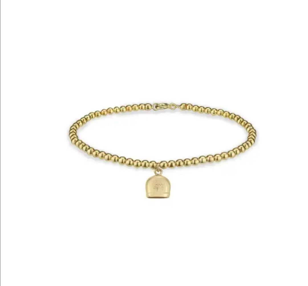 Bracciale in argento con campanella capri