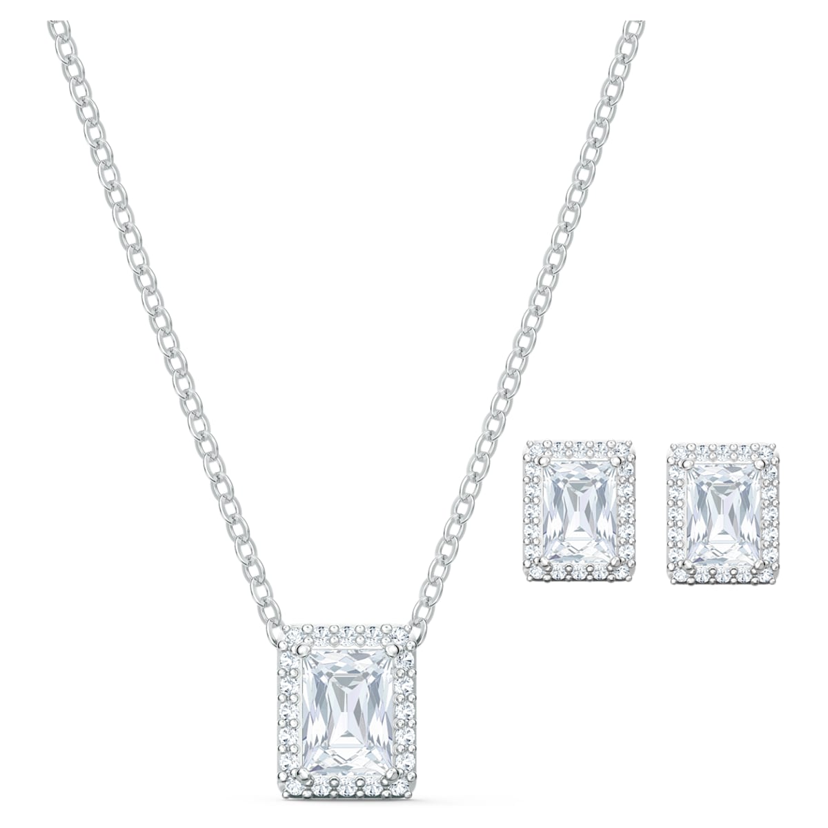 Set Angelic, bianco, placcato rodio
