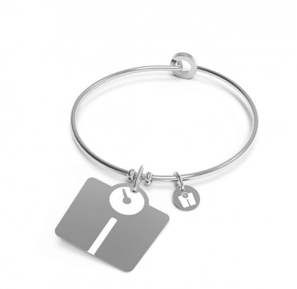 Bracciale 10 Buoni Propositi Silver DA OGGI inizio la dieta - B5012
