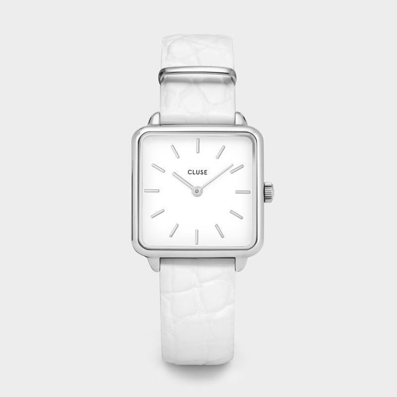 Orologio "La Tétragone Silver/White Alligator" (Cluse) - CL60017