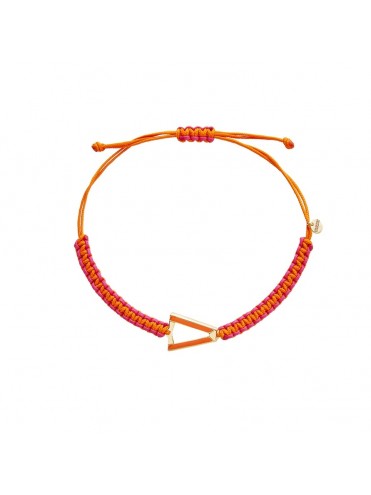 VALENTINA FERRAGNI KATE ORANGE BRACCIALE CAVIGLIERA IN ARGENTO PLACCATO ORO GIALLO 24 CT SMALTO ARANCIONE