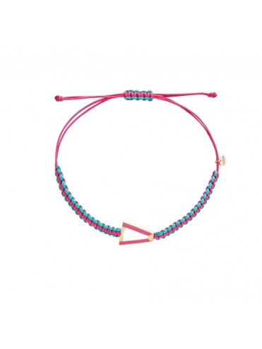 VALENTINA FERRAGNI KATE PINK BRACCIALE CAVIGLIERA IN ARGENTO PLACCATO ORO GIALLO 24 CT SMALTO ROSA