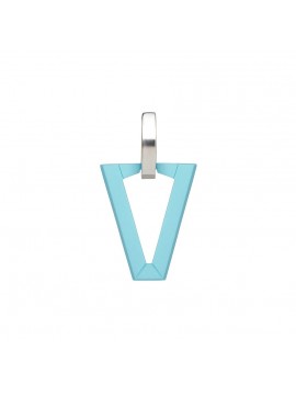 VALENTINA FERRAGNI UALI LIGHT BLUE MONO ORECCHINO IN ARGENTO PLACCATO PLATINO COLORE AZZURRO
