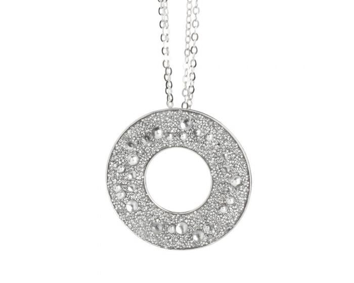 COLLANA CON PENDENTE DALLA SUPERFICIE SWAROVSKI GALUCHAT Silver Boccadamo