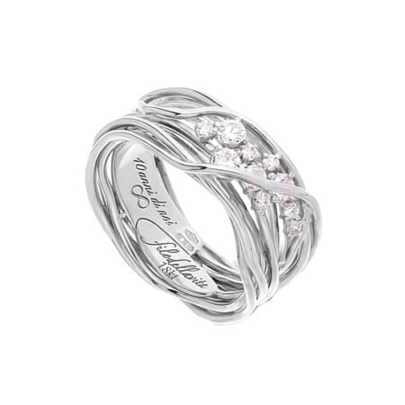 anello-donna-oro-bianco-diamanti-10-fili-filodellavita