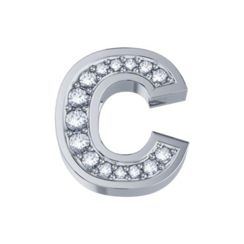 (image for) Elemento lettera C in oro bianco e diamanti ELEMENTS (DonnaOro) – DCHF3319C.002