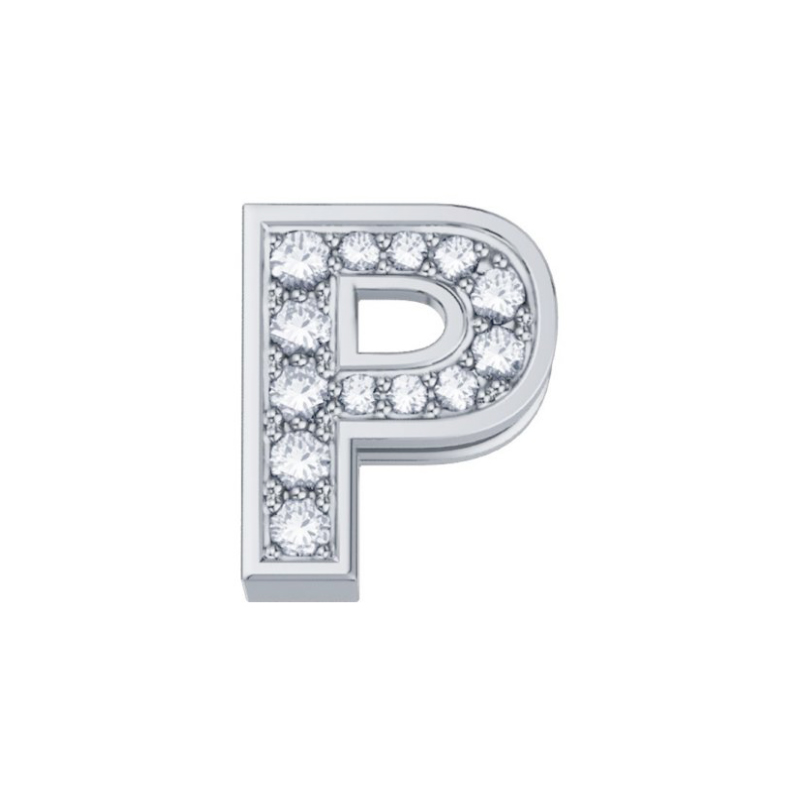 (image for) Elemento lettera P in oro bianco e diamanti ELEMENTS (DonnaOro) – DCHF3319P.002