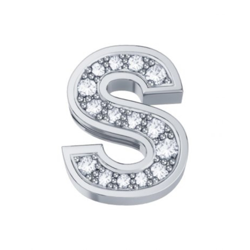 (image for) Elemento lettera S in oro bianco e diamanti ELEMENTS (DonnaOro) – DCHF3319S.002