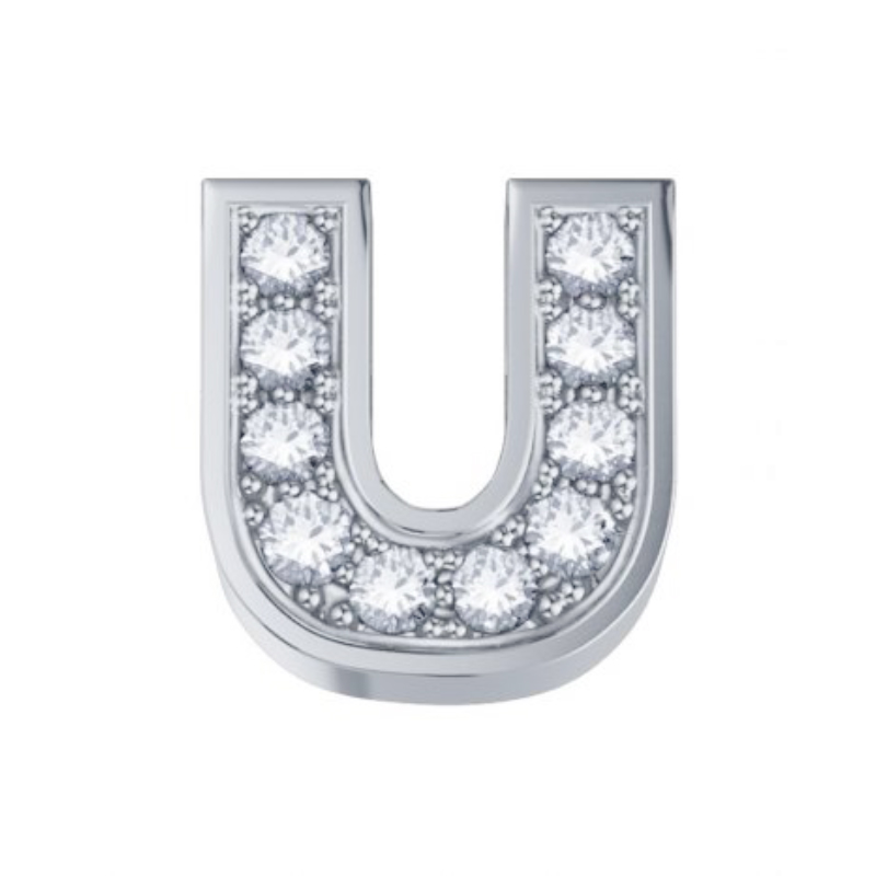 (image for) Elemento lettera U in oro bianco e diamanti ELEMENTS (DonnaOro) – DCHF3319U.002